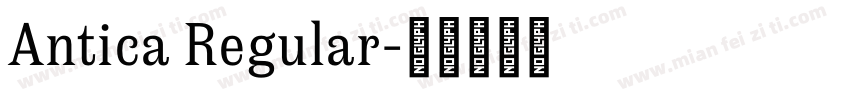 Antica Regular字体转换